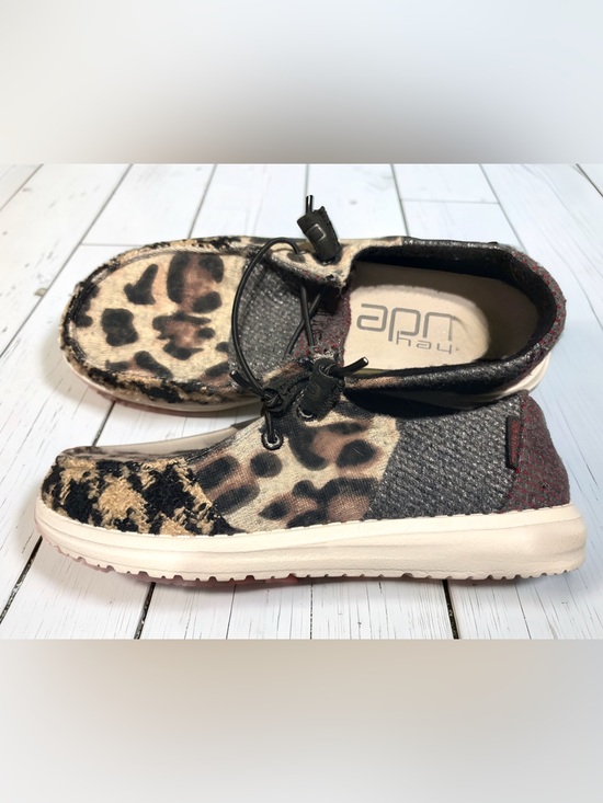 Hey Dude Shoes - Hey Dude women Leopard Print Slip-On Sneakers - Black & Brown